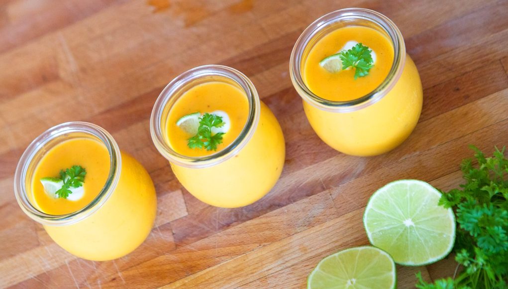 velouté de patates douces au lait de coco